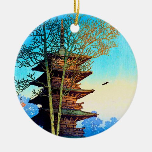 Japanese Pagoda Ceramic Ornament