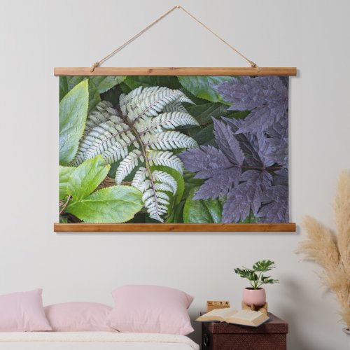Japanese Painted Fern and Black Cohosh Floral Hanging Tapestry