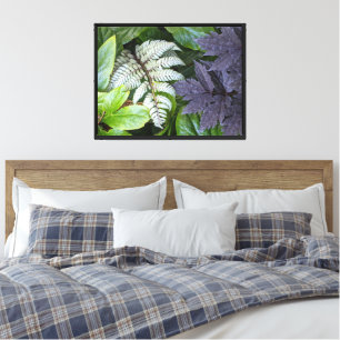 Japanese Painted Fern and Foliage Floral Canvas Print
