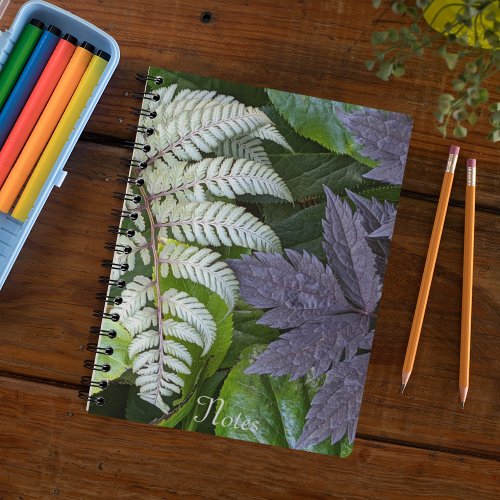 Japanese Painted Fern and Foliage Floral Notebook