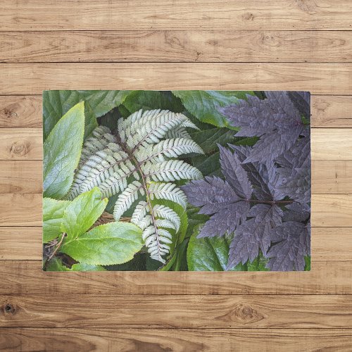 Japanese Painted Fern and Leafy Foliage Floral Outdoor Rug