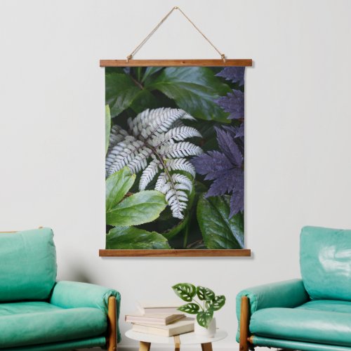 Japanese Painted Fern Floral Hanging Tapestry