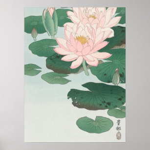 Japanese painting by koson ohara,  小原古邨の日本画 poster
