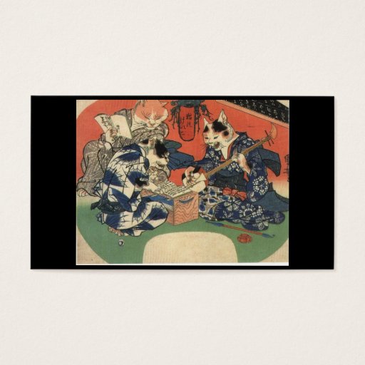 Customizable Japanese Painting c. 1800's Business Card Template