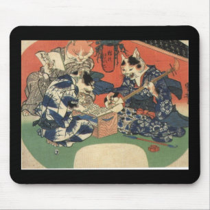 Japanese Painting c. 1800's Mouse Pad