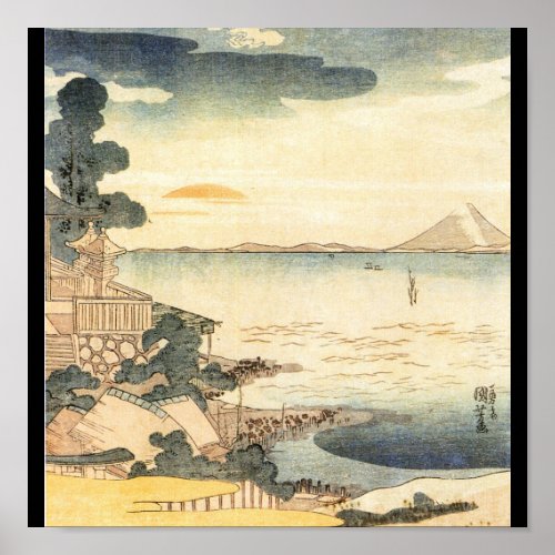 Japanese Painting c 1800s Poster