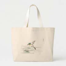 JAPANESE PAINTING OF BIRD COTTON Tote Bag
