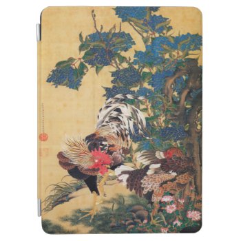 Japanese Painting Of Rooster Cover by 2017_Year_of_Rooster at Zazzle