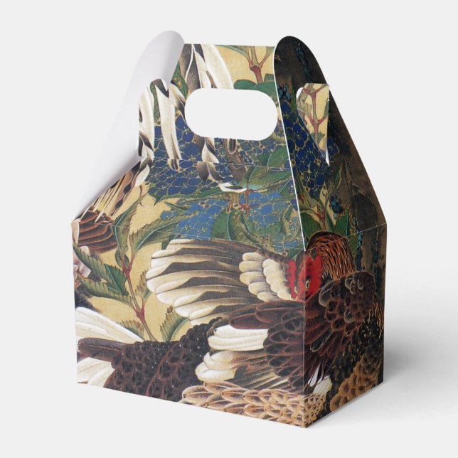 Japanese painting Rooster Favor Box (Front Side)