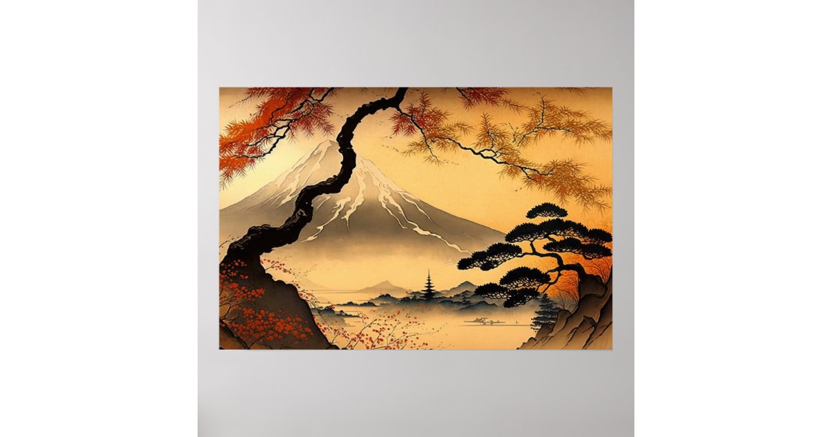 Japanese Painting Wall Art Digital Download Zazzle