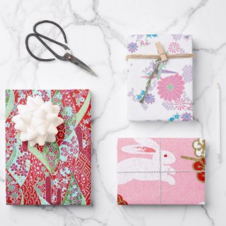 Japanese Paper Art Wrapping Paper Set