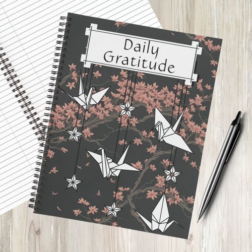 Japanese paper crane journal beautiful asian notebook