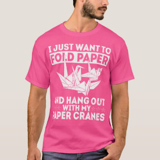Japanese Paper Crane Origami Design For A Paper Cr T-Shirt