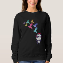 Japanese Paper Folding Headphones Panda Bear Origa Sweatshirt