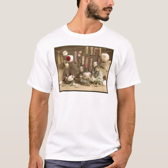 Japanese Paper Lantern Makers, Vintage Photo T-Shirt