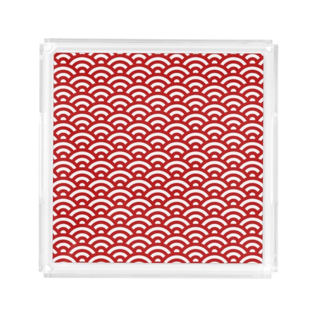 Japanese pattern acrylic tray (Front)