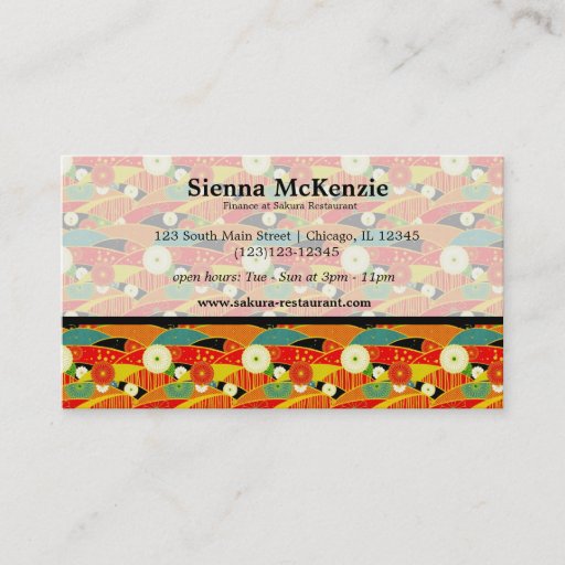 Customizable Japanese pattern business card template