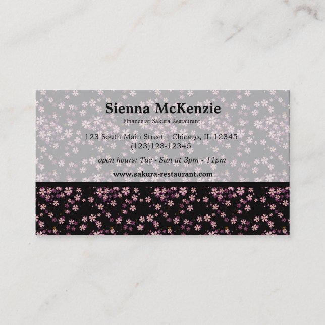 Japanese pattern business card (Front)