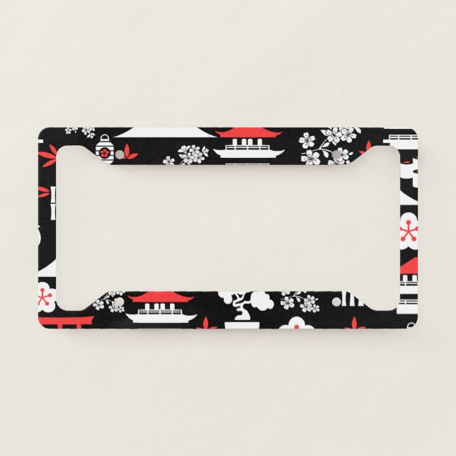 Japanese Pattern License Plate Frame (Front)