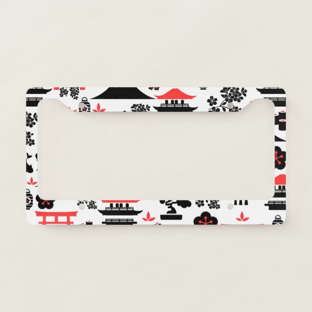 Japanese Pattern License Plate Frame (Front)