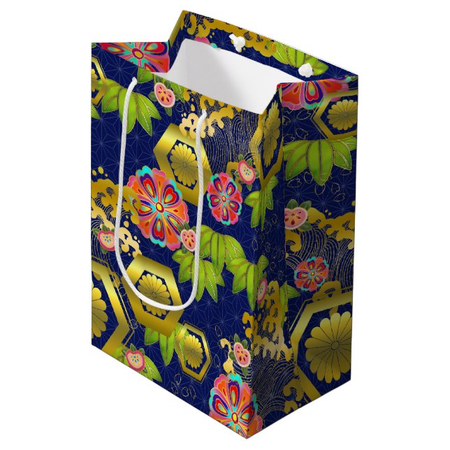 Japanese pattern omiyage Gift bag (Front Angled)
