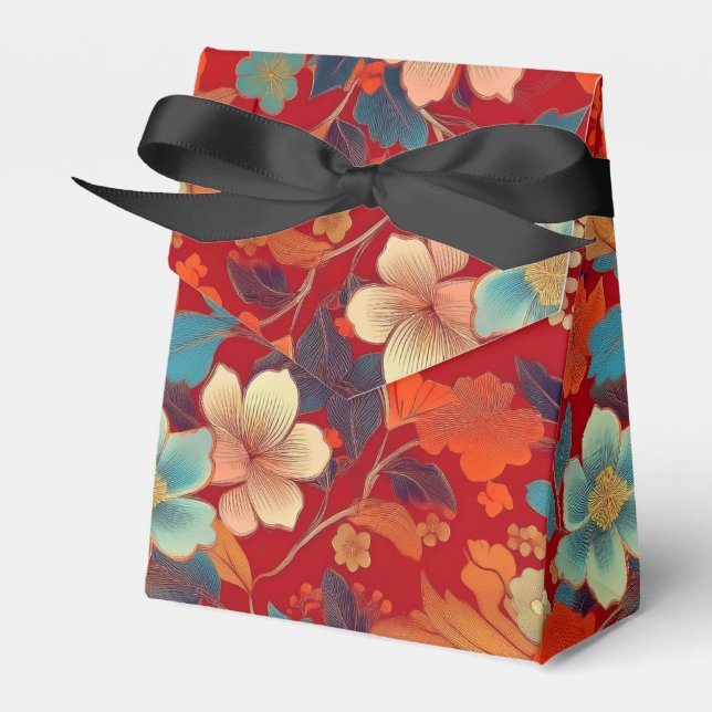 japanese pattern party favor box  (Front Side)