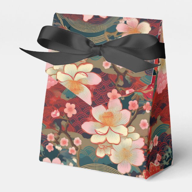 japanese pattern party favor box  (Front Side)