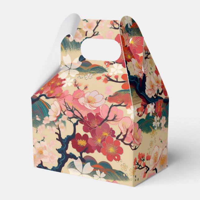 japanese pattern party favor box  (Front Side)