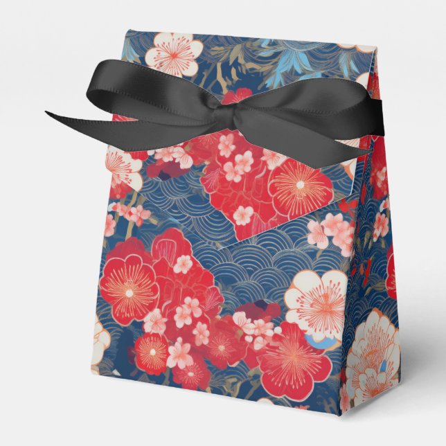 japanese pattern party favor box  (Front Side)
