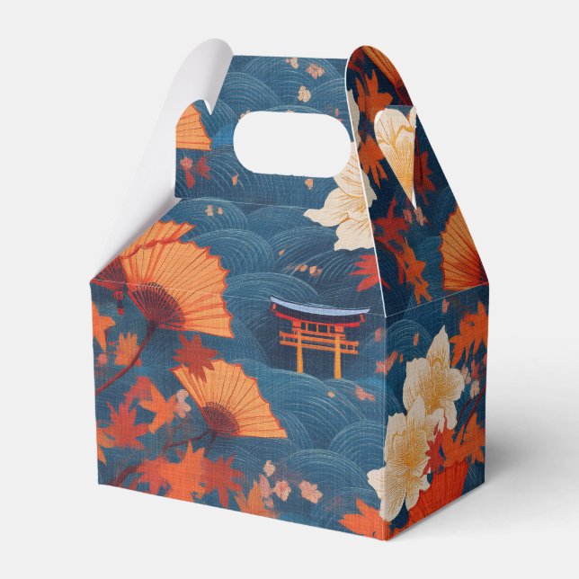 japanese pattern party favor box  (Front Side)