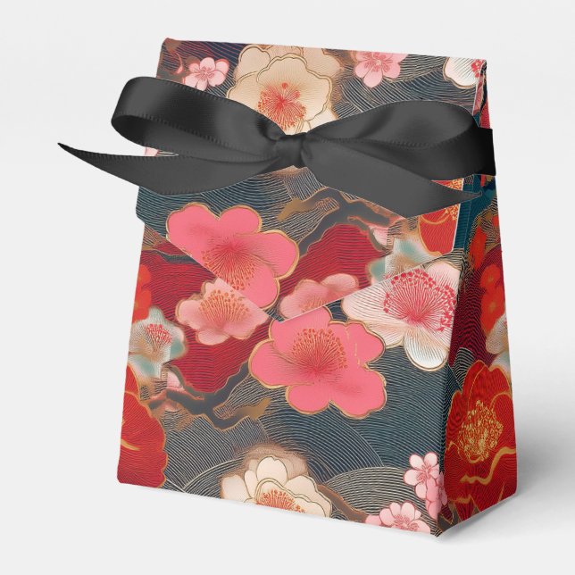 japanese pattern party favor box  (Front Side)