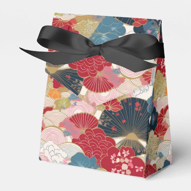 japanese pattern party favor box  (Front Side)