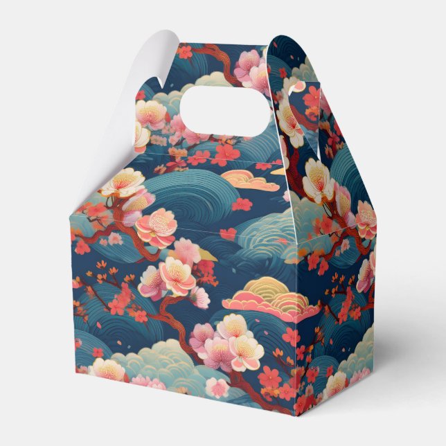 japanese pattern party favor box (Front Side)