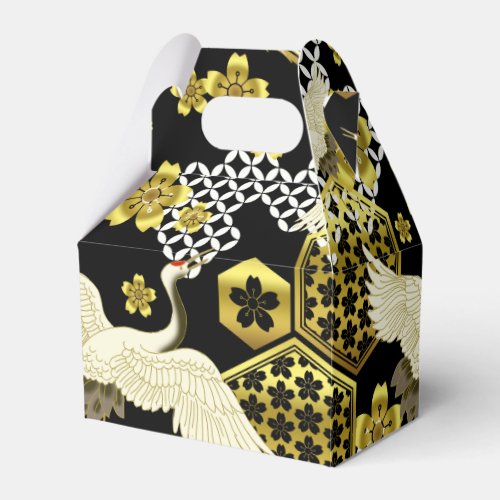 japanese pattern party favor box Cranes