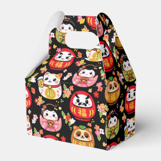 japanese pattern party favor box daruma