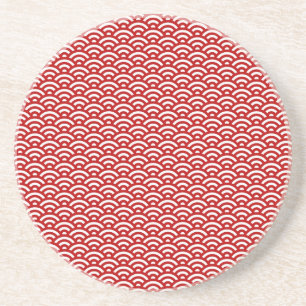 Japanese pattern sandstone coaster