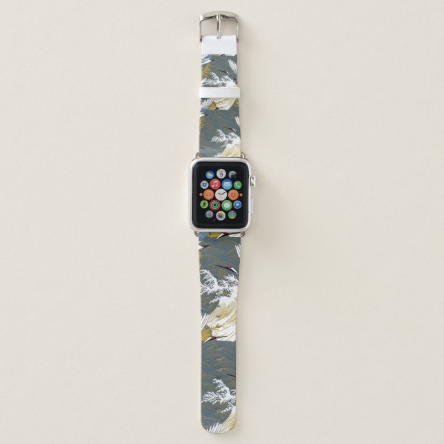 Japanese pattern. Traditional motif background wit Apple Watch Band (Front)