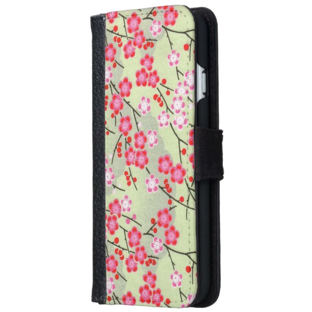 Japanese patterns iPhone wallet case (Left)