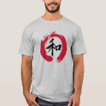Japanese &quot;peace&quot; Kanji Inside A Red Ensō Zen T-shirt at Zazzle