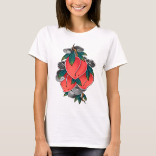 Japanese Peach Tattoo Art Neotraditional Fruit T-Shirt