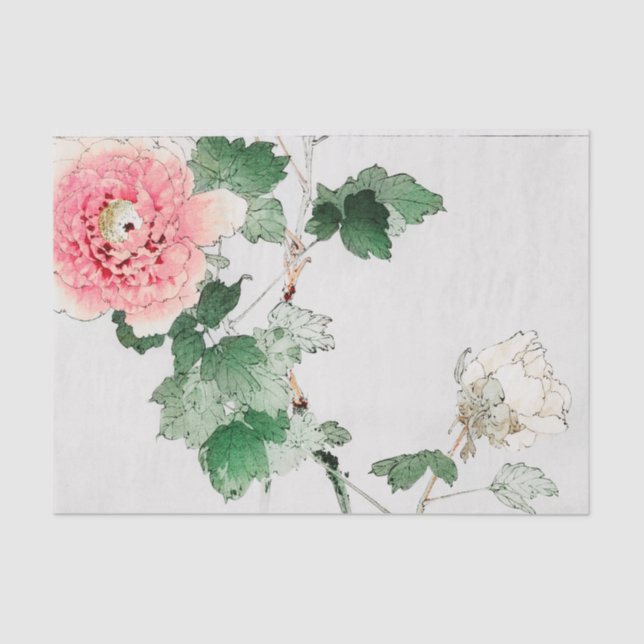Japanese Peony print Tissue Paper (Front)