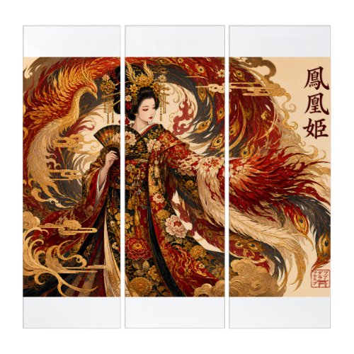 Japanese Phoenix Geisha Art | Mythology Design