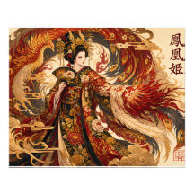 Japanese Phoenix Geisha Art | Mythology Design