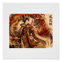 Japanese Phoenix Geisha Art | Mythology Design