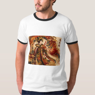 Japanese Phoenix Geisha Art Mythology Design T-Shirt