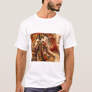Japanese Phoenix Geisha Art Mythology Design T-Shirt
