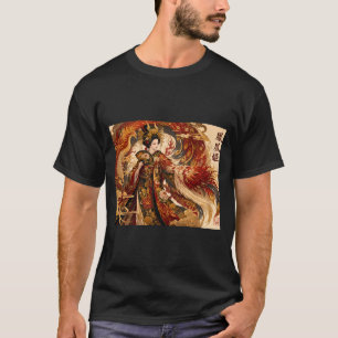 Japanese Phoenix Geisha Art Mythology Design T-Shirt