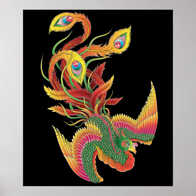 Japanese Phoenix Poster | Zazzle