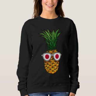 Japanese Pineapple Japan Flag Sunglasses Summer Ti Sweatshirt
