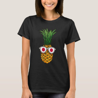 Japanese Pineapple Japan Flag Sunglasses Summer Ti T-Shirt